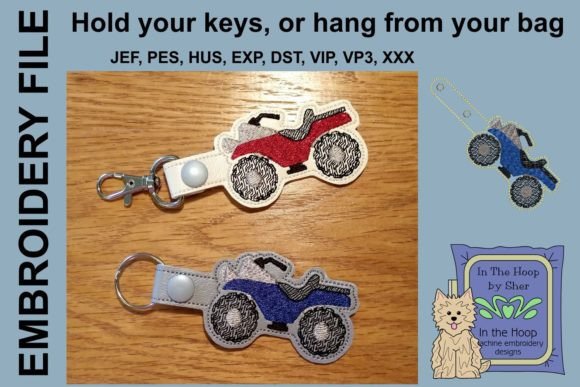 Four Wheeler Key Fob Embroidery Design Review