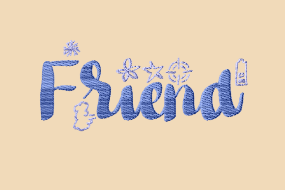 Friend Decorative Lettering Embroidery Review