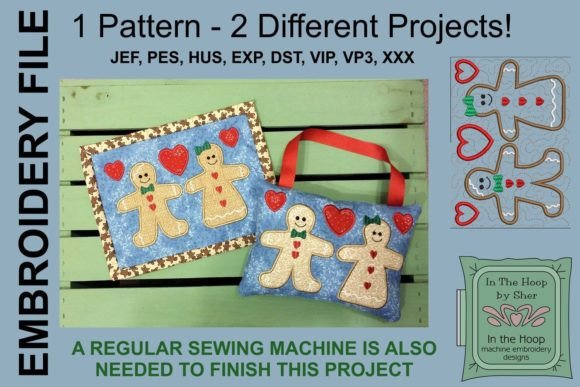 Gingerbread Friends Mug Rug: A Festive Embroidery Design for Seasonal Success