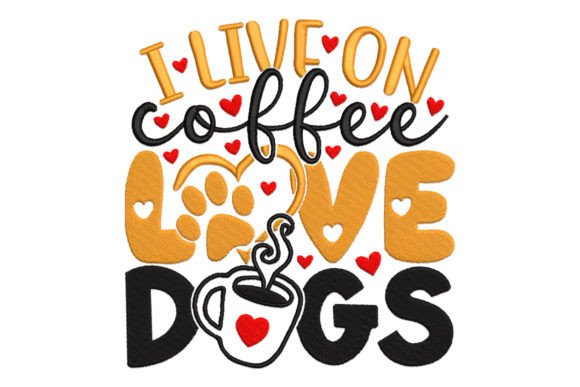 Love Coffee and Dogs Embroidery Review