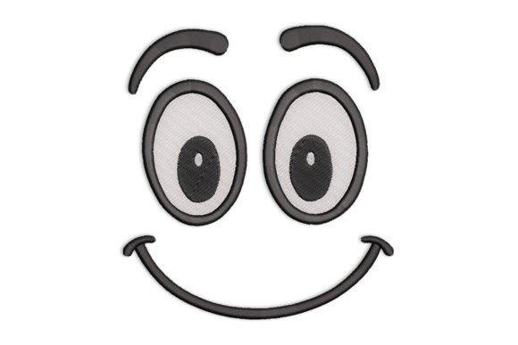 Review: Cartoon Silly Smiling Face Embroidery Design