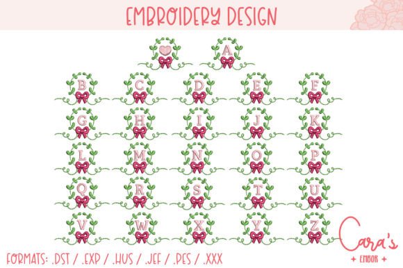 Small Wreath Alphabet Embroidery Design Review