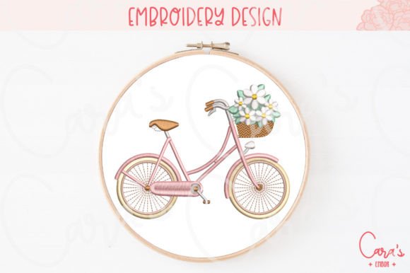 Spring Bicycle Embroidery Design Review