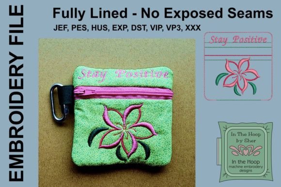 Stay Positive Mini Zipper Bag Review for Embroidery Projects